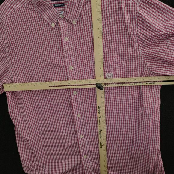 Chaps Custom Fit Mens Button Down Shirt Multicolor Size XXL Cotton Blend Logo - Picture 3 of 11